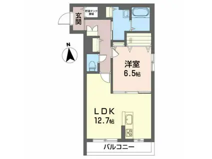 シャーメゾン リサイア(1LDK/1階)の間取り写真