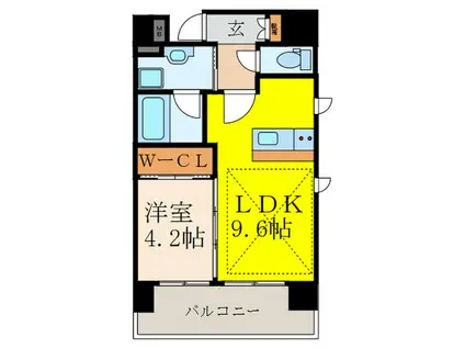 第26関根マンション(1LDK/4階)の間取り写真