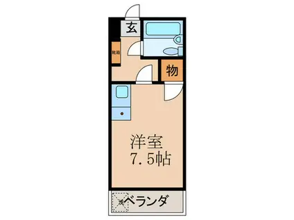 ジョイフルFORTUNE(ワンルーム/2階)の間取り写真