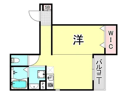 クレストコート神田北(ワンルーム/1階)の間取り写真