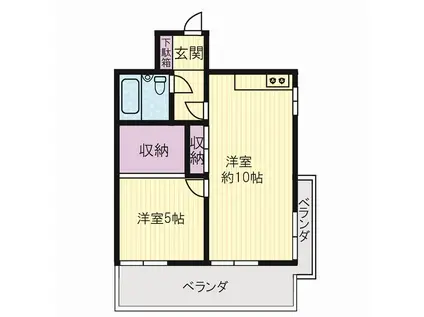 エトワール九品寺(1LDK/5階)の間取り写真