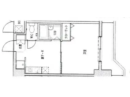 P-COURT海老江(1DK/2階)の間取り写真