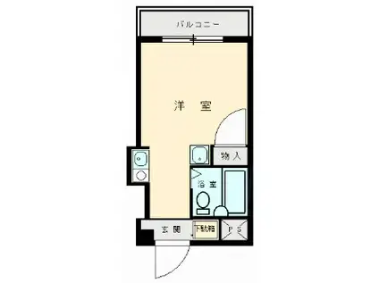 中青木グレースハイム(ワンルーム/1階)の間取り写真