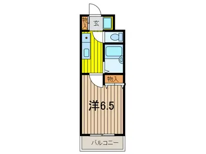 風香535(1K/1階)の間取り写真