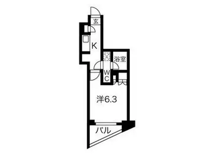 スパシエ川崎ウエスト(1K/3階)の間取り写真