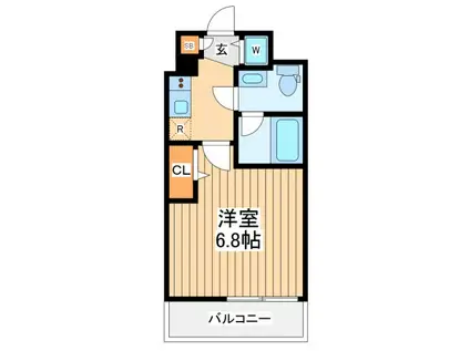 シーネクス横濱阪東橋2(1K/7階)の間取り写真