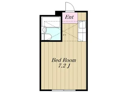 セブンハイツ(ワンルーム/2階)の間取り写真