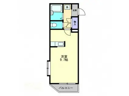 ボヌール武I(ワンルーム/4階)の間取り写真