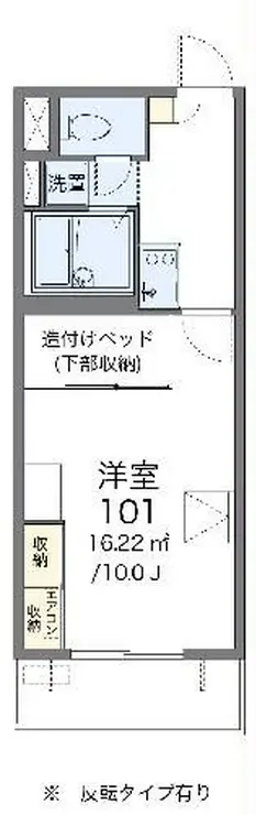 レオパレスパルコートF 4階階 間取り