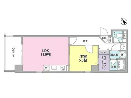 マグノリアコート(1LDK/3階)の間取り写真