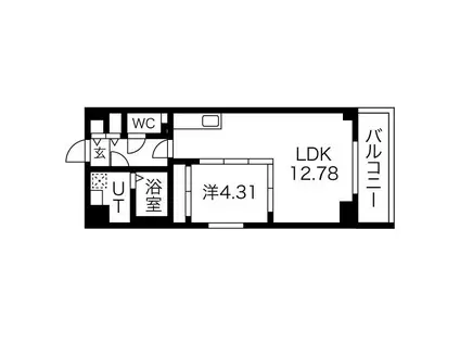 S-FORT熱田花町(1LDK/3階)の間取り写真