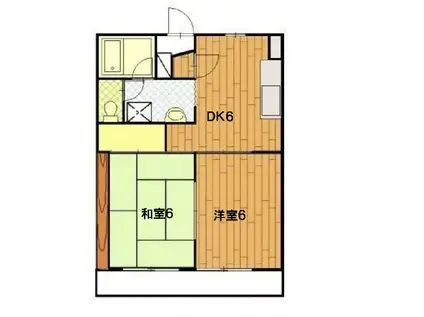 アーベイン中泉(2DK/2階)の間取り写真