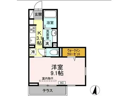 NOA&8245S ARK(1K/1階)の間取り写真