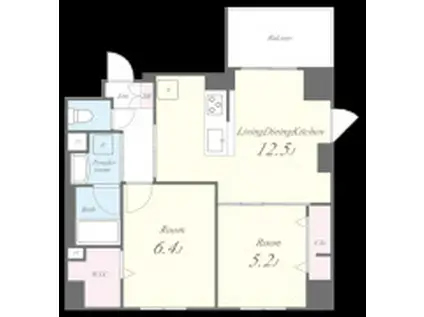 サントゥール駒込(2LDK/5階)の間取り写真