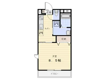 HIGH JUMP(1K/1階)の間取り写真