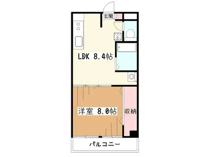 レヂオンス久米川PARTⅤ(1LDK/2階)の間取り写真