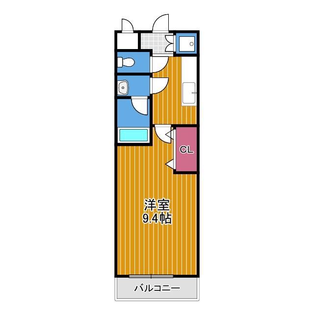 ラフィーネマック(1K/1階)の間取り写真