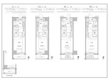 RELUXIA立石(1K/2階)の間取り写真