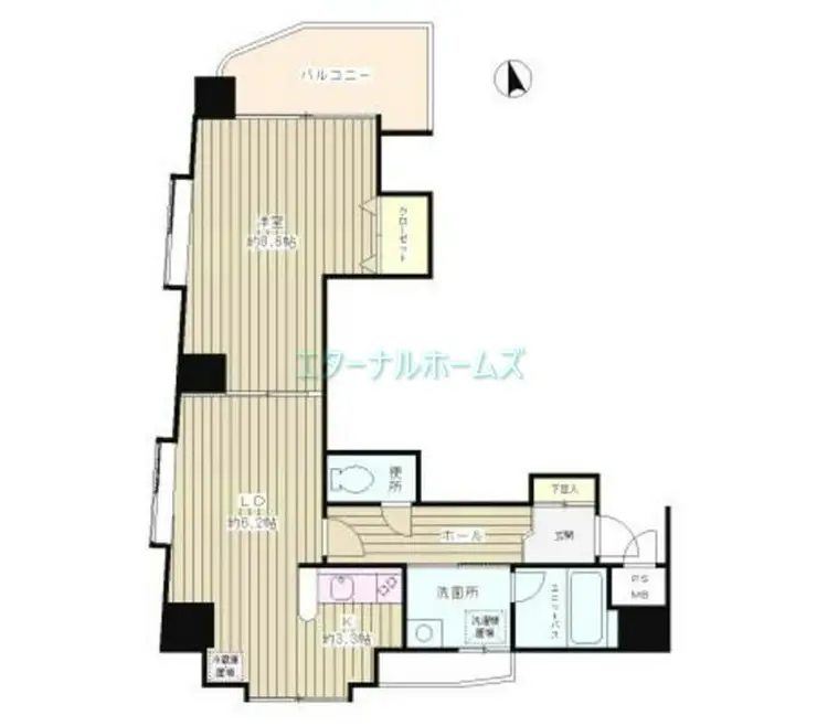 プラザ小島屋抜弁天ビル 8階階 間取り