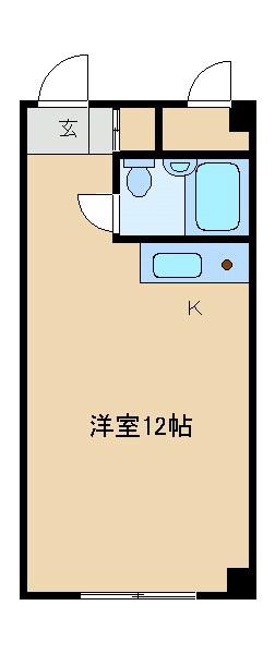 ファミールハイツ北大阪3号棟(ワンルーム/3階)の間取り写真