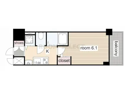 プレサンス名古屋STATIONアブソリュート(1K/10階)の間取り写真