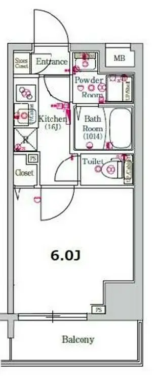 スカイコートパレス西横浜 2階階 間取り