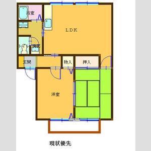 チェスナット(2LDK/1階)の間取り写真