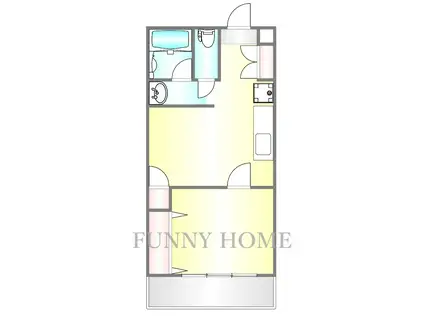 桜上水ビューティーマンション(1DK/4階)の間取り写真