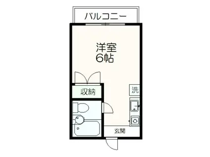 グリーンヒルズ多摩センター(ワンルーム/3階)の間取り写真