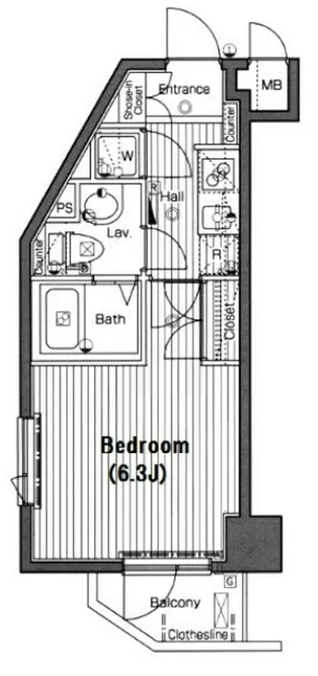 グランド・ガーラ南麻布 9階階 間取り