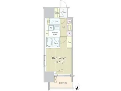 サイプレス日本橋本町(1K/2階)の間取り写真