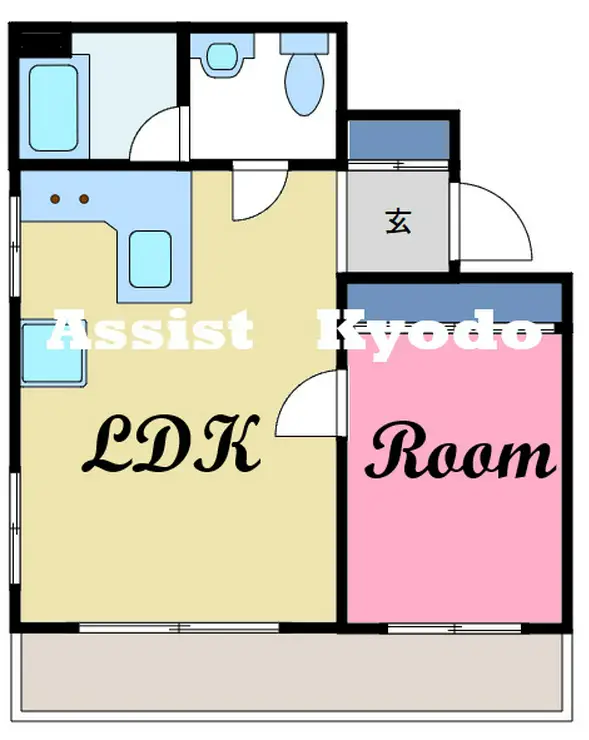 スカイハイツ広沢 5階階 間取り