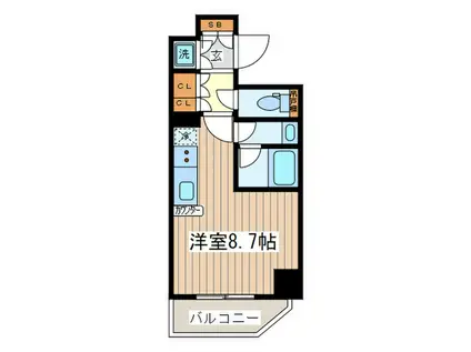 高円寺KYテラス(ワンルーム/3階)の間取り写真