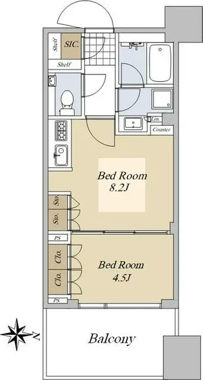 シティタワー銀座東 11階階 間取り