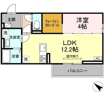 CLASSEUM盛岡駅前 III(1LDK/3階)の間取り写真