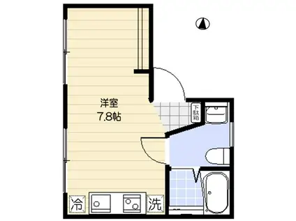 レオリオ(ワンルーム/2階)の間取り写真