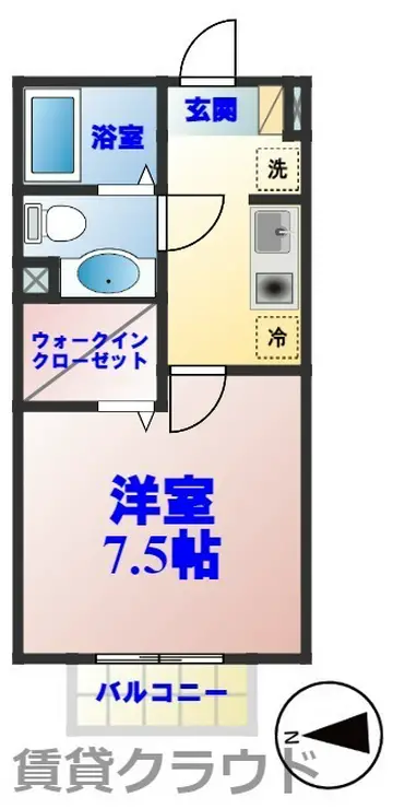 カーサカルモ亥鼻 1階階 間取り