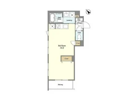 アスティーレ西新宿2 (ワンルーム/3階)の間取り写真