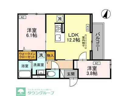 ノーブルパレス上木崎(2LDK/3階)の間取り写真