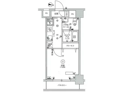 スカイコートパレス大島(1K/9階)の間取り写真