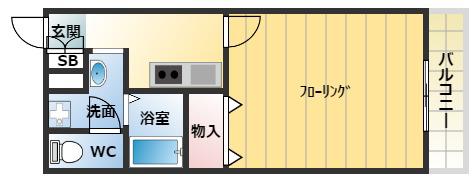アンプルールフェールREALIFEⅡ(1K/1階)の間取り写真