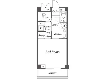 エクセラン池袋(1K/4階)の間取り写真