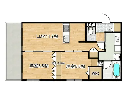 HEBEL MAISON 新城(2LDK/1階)の間取り写真