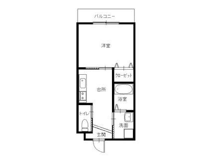 セントポリア泉(1K/4階)の間取り写真
