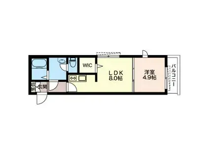 ソレイユ K(1LDK/2階)の間取り写真