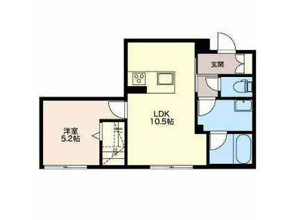 AMANE(1LDK/1階)の間取り写真