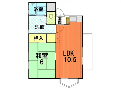 ファミール日吉(1LDK/3階)の間取り写真