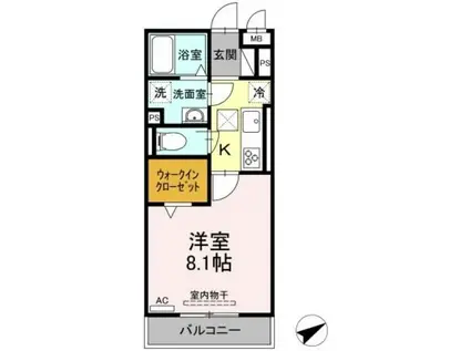 TR土井(1K/3階)の間取り写真