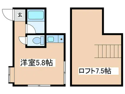 セゾン茅ヶ崎(ワンルーム/1階)の間取り写真