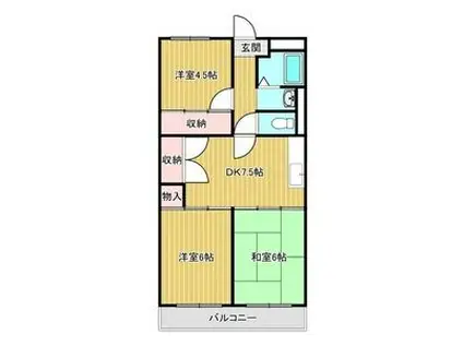 アルメリアコーポ(3DK/1階)の間取り写真